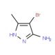 4-Bromo-5-methyl-1H-pyrazol-3-ylamine (CAS 1780-72-9) - chemical structure image