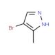 4-Bromo-5-methyl-1H-pyrazole (CAS 13808-64-5) - chemical structure image