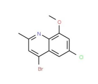 4-Bromo-6-chloro-8-methoxy-2-methylquinoline (CAS 1189107-57-0) - chemical structure image