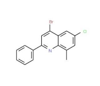 4-Bromo-6-chloro-8-methyl-2-phenylquinoline (CAS 1189107-23-0) - chemical structure image