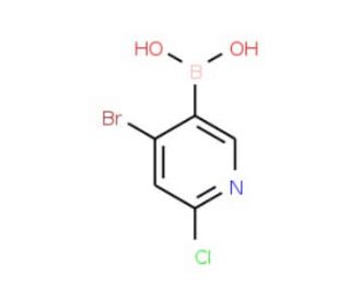 4-Bromo-6-chloropyridine-3-boronic acid (CAS 957062-85-0) - chemical structure image
