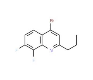4-Bromo-7,8-difluoro-2-propylquinoline (CAS 1189105-91-6) - chemical structure image