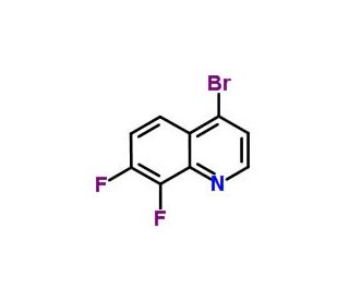 4-Bromo-7,8-difluoroquinoline (CAS 1189106-43-1) - chemical structure image