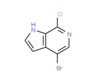 4-Bromo-7-chloro-1H-pyrrolo[2,3-c]pyridine (CAS 425380-38-7) - chemical structure image