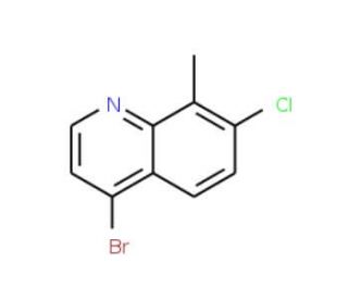 4-Bromo-7-chloro-8-methylquinoline (CAS 1070879-42-3) - chemical structure image