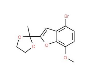 4-Bromo-7-methoxy-2-(2-methyl-1,3-dioxolan-2-yl)-1-benzofuran - chemical structure image