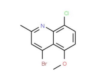 4-Bromo-8-chloro-5-methoxy-2-methylquinoline (CAS 1189107-60-5) - chemical structure image