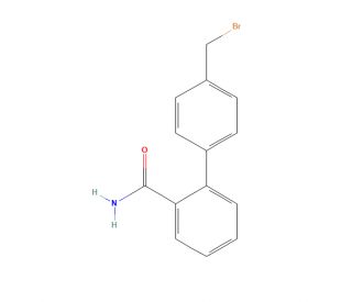 4&prime;-(Bromomethyl)-[1,1&prime;-biphenyl]-2-carboxamide (CAS 147404-72-6) - chemical structure image