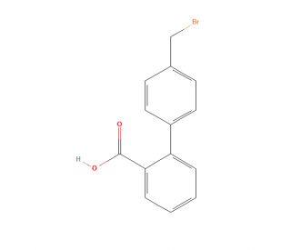 4&prime;-(Bromomethyl)-[1,1&prime;-biphenyl]-2-carboxylic Acid (CAS 150766-86-2) - chemical structure image