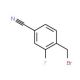 4-Bromomethyl-3-fluorobenzonitrile (CAS 105942-09-4) - chemical structure image