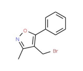 4-(Bromomethyl)-3-methyl-5-phenylisoxazole (CAS 113841-59-1) - chemical structure image