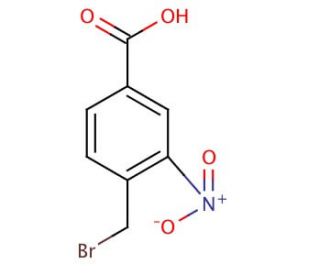 4-Bromomethyl-3-nitrobenzoic acid (CAS 55715-03-2) - chemical structure image