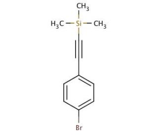 (4-Bromophenylethynyl)trimethylsilane (CAS 16116-78-2) - chemical structure image
