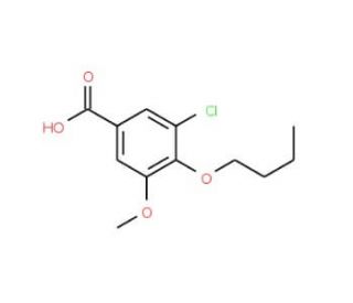 4-butoxy-3-chloro-5-methoxybenzoic acid (CAS 955-36-2) - chemical structure image