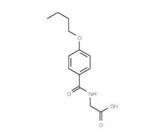 (4-Butoxy-benzoylamino)-acetic acid (CAS 51220-55-4) - chemical structure image
