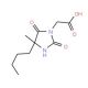 (4-butyl-4-methyl-2,5-dioxoimidazolidin-1-yl)acetic acid - chemical structure image