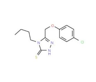 4-Butyl-5-[(4-chlorophenoxy)methyl]-4H-1,2,4-triazole-3-thiol - chemical structure image