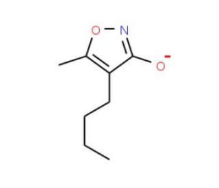 4-Butyl-5-methyl-3-isoxazolol (CAS 96520-39-7) - chemical structure image