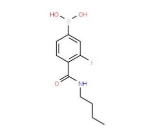 4-(Butylcarbamoyl)-3-fluorobenzeneboronic acid (CAS 874289-17-5) - chemical structure image