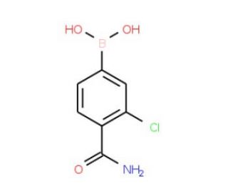 4-Carbamoyl-3-chlorophenylboronic acid (CAS 850589-52-5) - chemical structure image