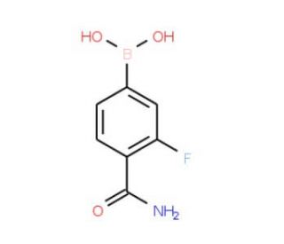 4-Carbamoyl-3-fluorophenylboronic acid (CAS 874288-39-8) - chemical structure image