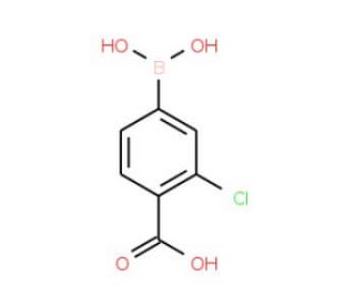 4-Carboxy-3-chlorobenzeneboronic acid (CAS 136496-72-5) - chemical structure image