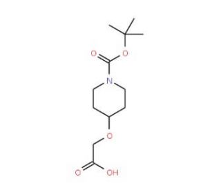 4-Carboxymethoxy-piperidine-1-carboxylic acid tert-butyl ester (CAS 161948-70-5) - chemical structure image