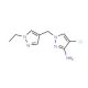 4-Chloro-1-(1-ethyl-1H-pyrazol-4-ylmethyl)-1H-pyrazol-3-ylamine - chemical structure image