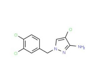 4-chloro-1-(3,4-dichlorobenzyl)-1H-pyrazol-3-amine - chemical structure image