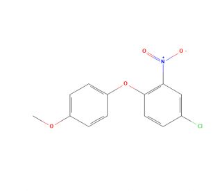 4-Chloro-1-(4-methoxyphenoxy)-2-nitrobenzene (CAS 62966-77-2) - chemical structure image