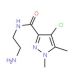4-Chloro-1,5-dimethyl-1H-pyrazole-3-carboxylic acid (2-amino-ethyl)-amide - chemical structure image