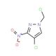 4-Chloro-1-(chloromethyl)-3-nitro-1H-pyrazole (CAS 925179-56-2) - chemical structure image