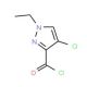 4-Chloro-1-ethyl-1H-pyrazole-3-carbonyl chloride - chemical structure image