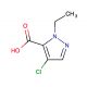 4-chloro-1-ethyl-1H-pyrazole-5-carboxylic acid (CAS 400756-39-0) - chemical structure image