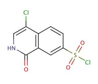 4-Chloro-1-hydroxy-7-isoquinolinesulfonyl Chloride (CAS 223671-81-6) - chemical structure image