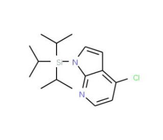 4-Chloro-1-(triisopropylsilyl)-1H-pyrrolo[2,3-b]pyridine (CAS 651744-48-8) - chemical structure image