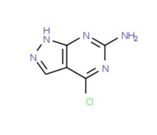 4-Chloro-1H-pyrazolo[3,4-d]pyrimidin-6-ylamine (CAS 100644-65-3) - chemical structure image