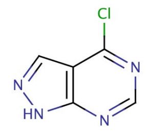 4-Chloro-1H-pyrazolo[3,4-d]pyrimidine (CAS 5399-92-8) - chemical structure image