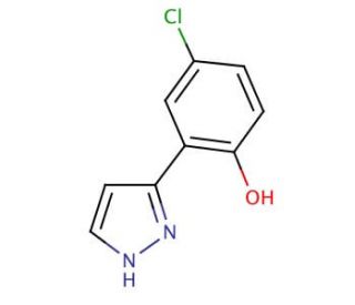 4-Chloro-2-(1H-pyrazol-3-yl)phenol (CAS 18704-67-1) - chemical structure image