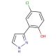 4-Chloro-2-(1H-pyrazol-3-yl)phenol (CAS 18704-67-1) - chemical structure image