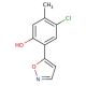 4-Chloro-2-(5-isoxazolyl)-5-methylphenol (CAS 213690-32-5) - chemical structure image