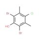 4-Chloro-2,6-dibromo-3,5-dimethylphenol (CAS 175204-32-7) - chemical structure image