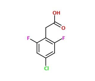 4-Chloro-2,6-difluorophenylacetic acid (CAS 537033-55-9) - chemical structure image