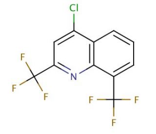 4-Chloro-2,8-bis(trifluoromethyl)quinoline (CAS 83012-13-9) - chemical structure image