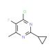 4-chloro-2-cyclopropyl-5-fluoro-6-methylpyrimidine (CAS 1000931-54-3) - chemical structure image