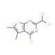 4-chloro-2-(dichloromethyl)-5,6-dimethylthieno[2,3-d]pyrimidine (CAS 128276-98-2) - chemical structure image