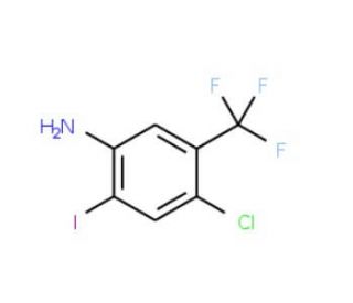 4-Chloro-2-iodo-5-(trifluoromethyl)aniline (CAS 852569-36-9) - chemical structure image