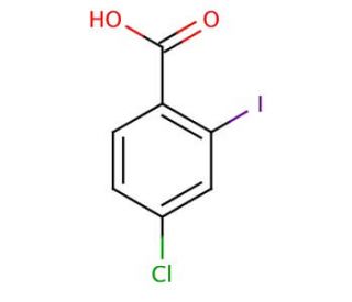 4-Chloro-2-iodobenzoic acid (CAS 13421-13-1) - chemical structure image