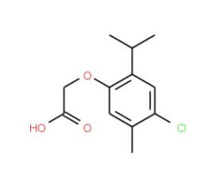 (4-Chloro-2-isopropyl-5-methyl-phenoxy)-acetic acid (CAS 5411-11-0) - chemical structure image
