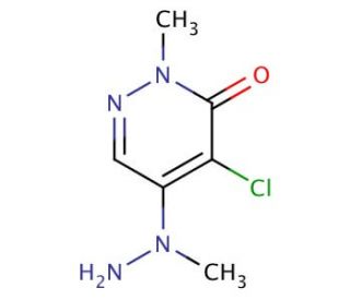 4-chloro-2-methyl-5-(1-methylhydrazin-1-yl)-2,3-dihydropyridazin-3-one (CAS 96017-23-1) - chemical structure image